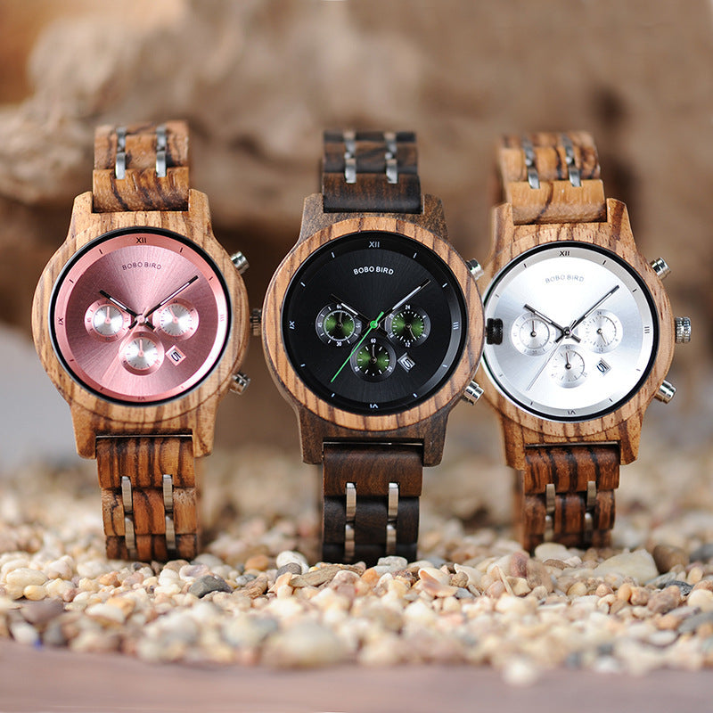 business wood case watch, view 2 - MRSLM