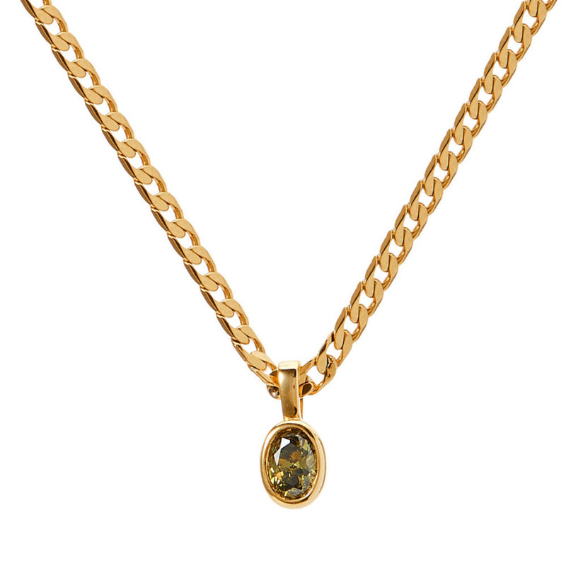 crystal stone pendant necklace, view 8 - MRSLM