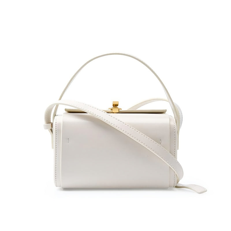 Small square leather shoulder bag, view 4 - MRSLM