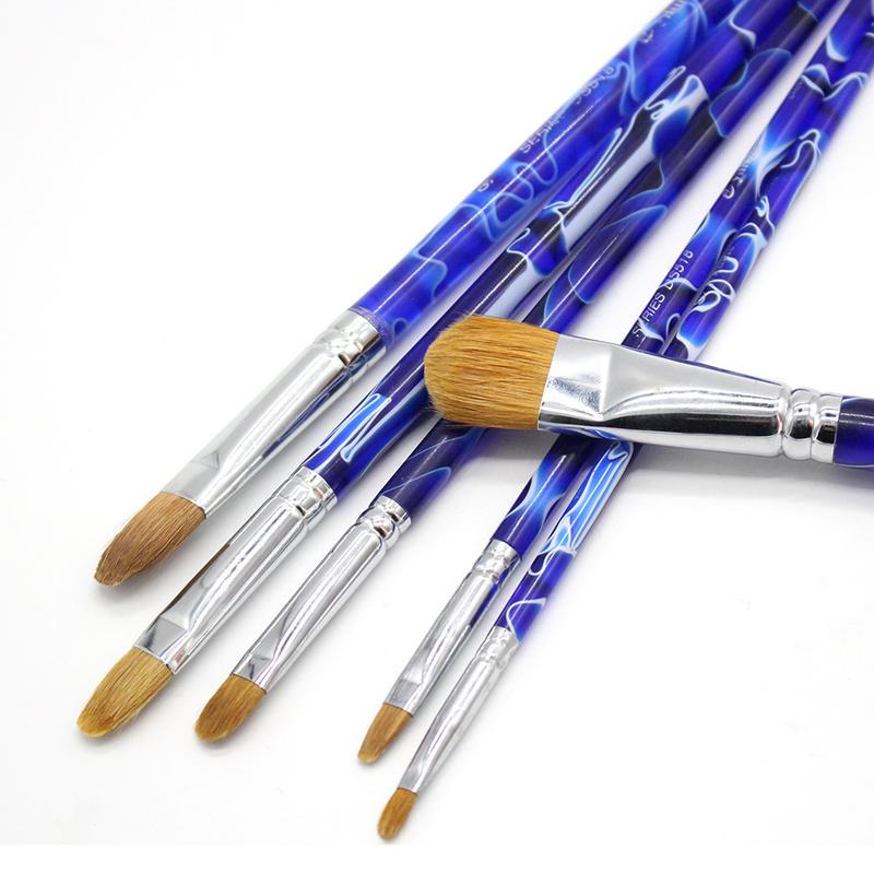 6-piece filbert paintbrush set, view 3 - MRSLM