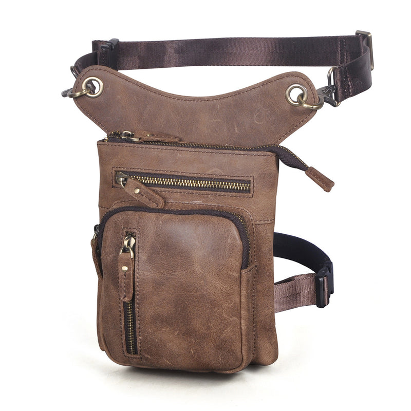 retro leather leg bag, view 4 - MRSLM