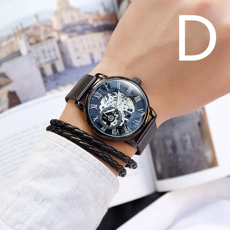 men's automatic hollow watch, view 3 - MRSLM