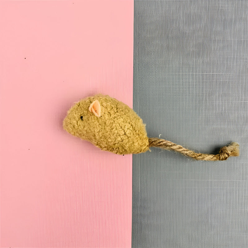 Interactive plush mouse toy for cats, view 2 - MRSLM