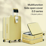 24 inch aluminum frame luggage with usb port, view 4 - MRSLM