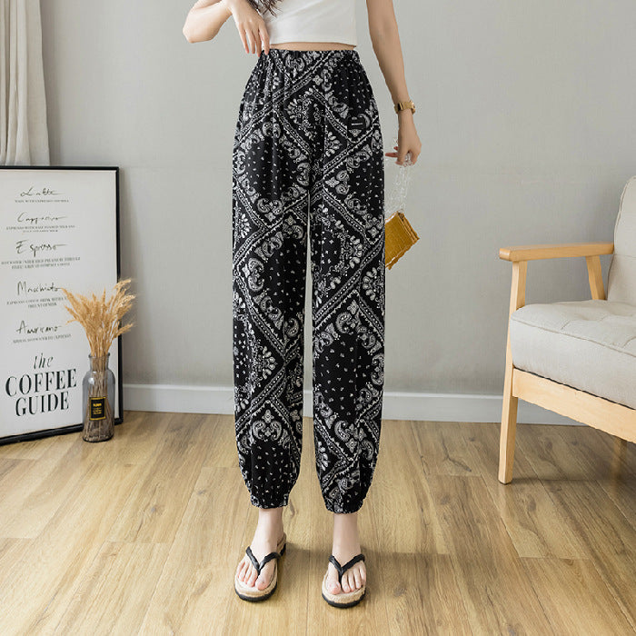 Lightweight Thin Lantern Cropped Pants