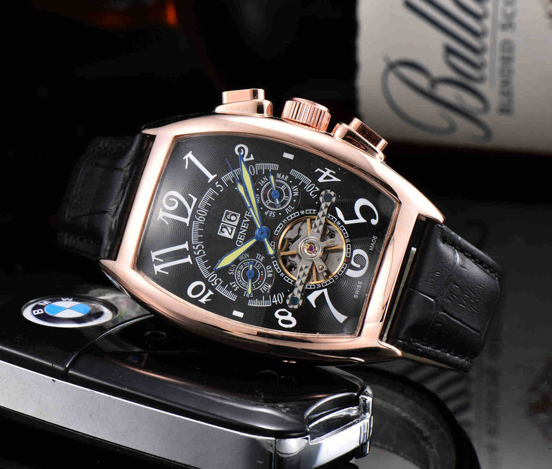 men's business barrel mechanical watch, view 5 - MRSLM