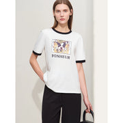 puppy print patchwork t-shirt, view 2 - MRSLM