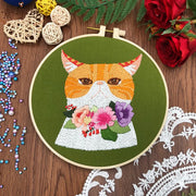 diy cat embroidery starter kit, view 4 - MRSLM