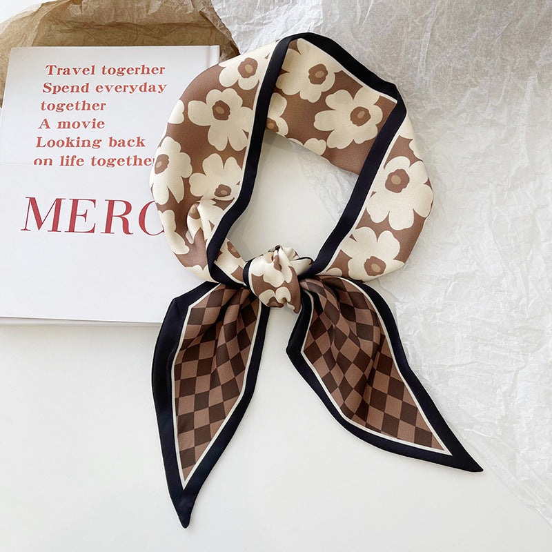 silk scarf hair band, view 9 - MRSLM