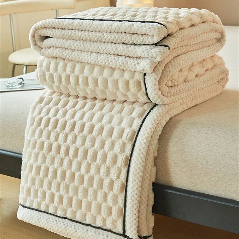 velvet flannel fleece blanket, view 3 - MRSLM