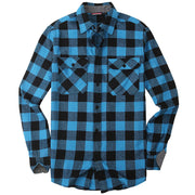 Men's brushed flannel plaid shirt, view 2 - MRSLM