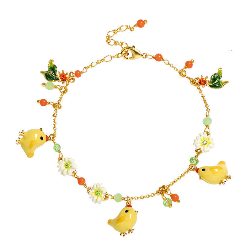 cute enamel bracelet light yellow, view 4 - MRSLM