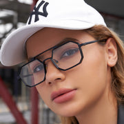polygonal double bridge sunglasses, view 15 - MRSLM