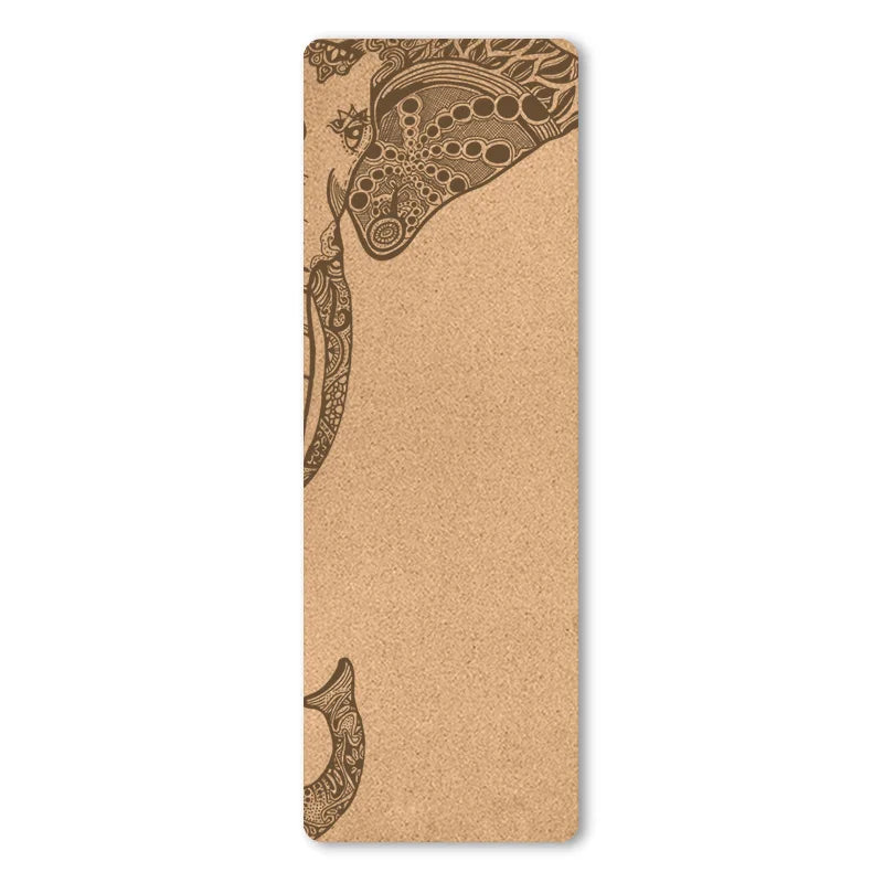 6mm natural cork tpe yoga mat, view 3 - MRSLM