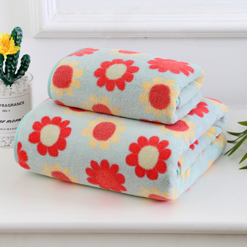 microfiber floral bathroom towel set, view 4 - MRSLM