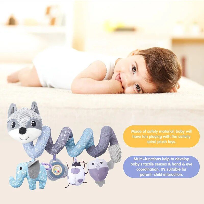 Plush fox spiral activity toy, view 6 - MRSLM