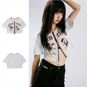street style cropped short sleeve cardigan, view 8 - MRSLM