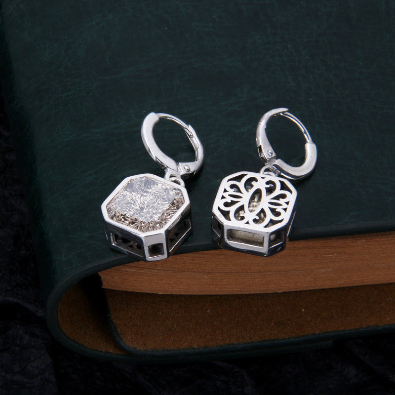 brown sterling silver earrings, view 3 - MRSLM