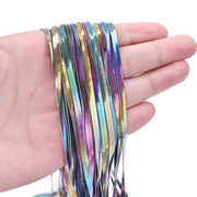 rainbow stainless steel snake chain necklace, view 6 - MRSLM
