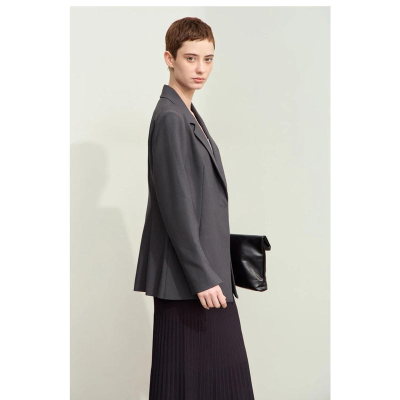 notched embroidery blazer, view 5 - MRSLM