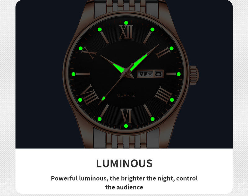steel belt quartz watch, view 7 - MRSLM