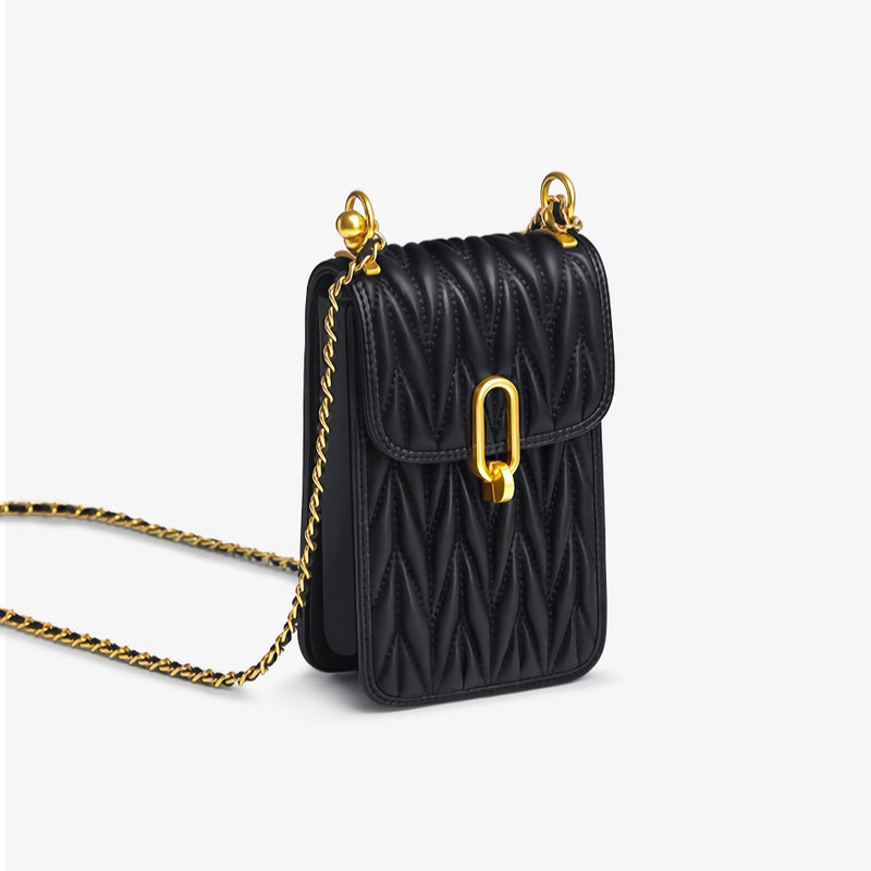 leather crossbody shoulder bag, view 9 - MRSLM
