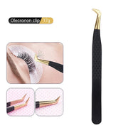 stainless steel eyelash tweezers, view 7 - MRSLM