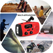 solar hand crank LED lantern, view 8 - MRSLM