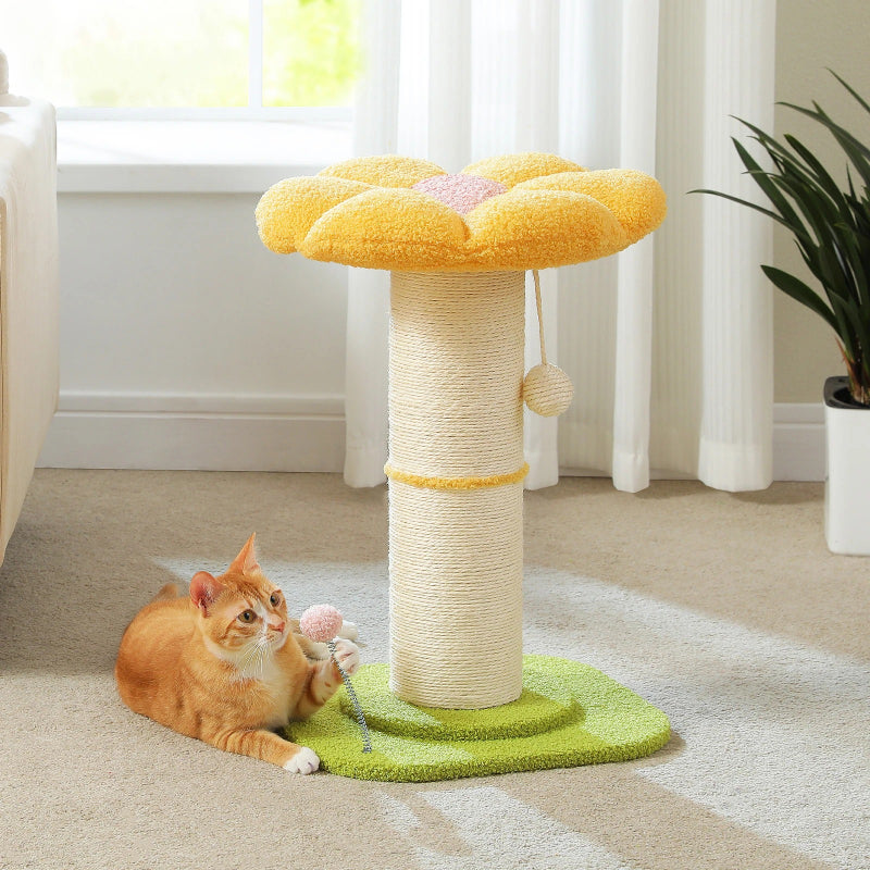 flower cat scratching post, view 12 - MRSLM