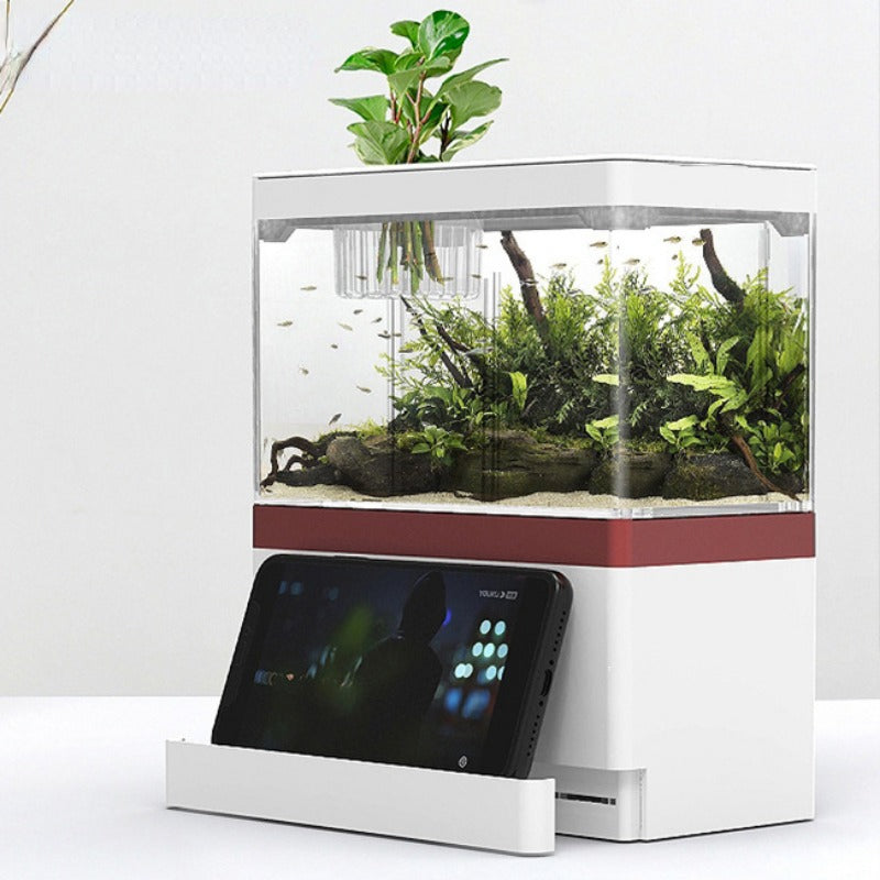 self-circulating mini fish tank, view 6 - MRSLM