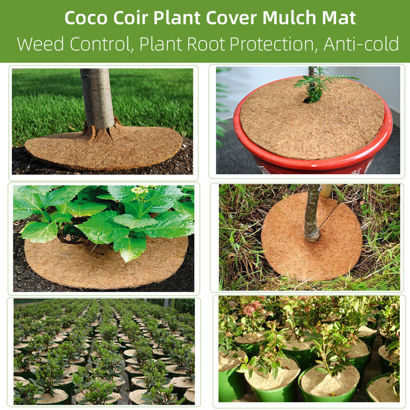 coconut fiber tree mulch mats, view 6 - MRSLM