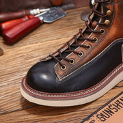 men's cow leather vintage ankle boots, view 7 - MRSLM