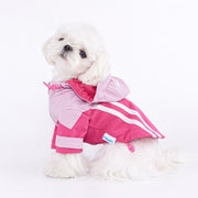 hooded dog jacket, view 3 - MRSLM