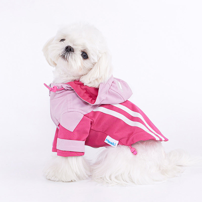 hooded dog jacket, view 3 - MRSLM