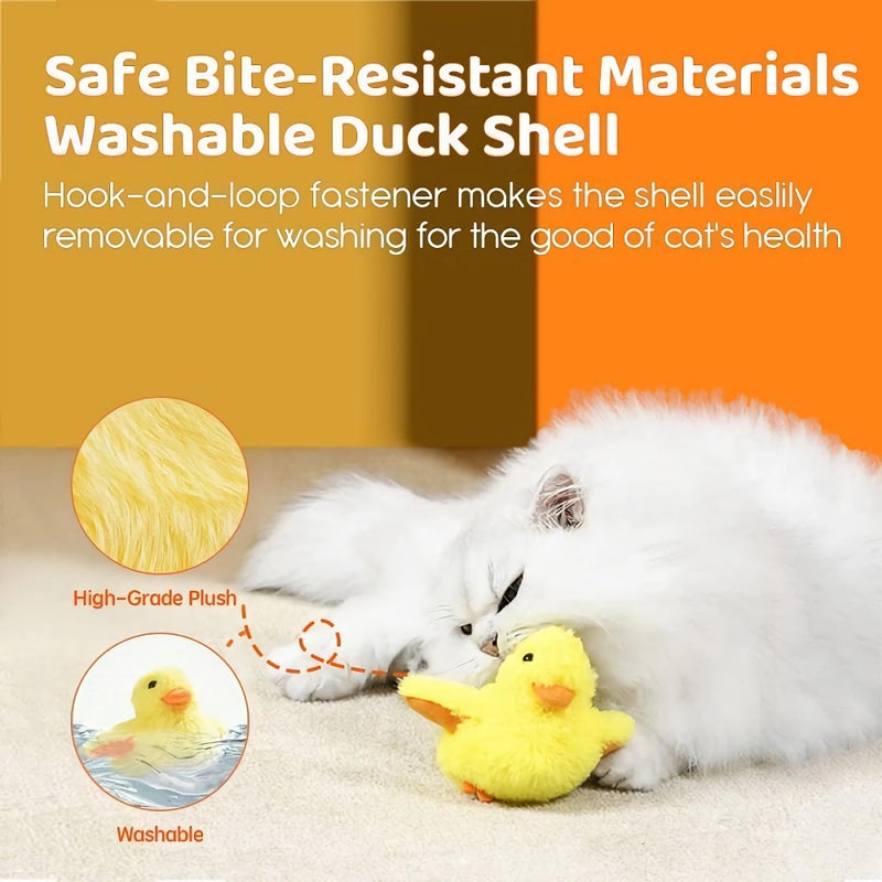 interactive flapping duck cat toy, view 7 - MRSLM