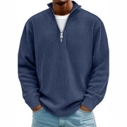 men's corduroy zipper sweatshirt, view 3 - MRSLM