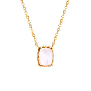 silver queen white shell lace necklace, view 6 - MRSLM