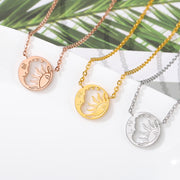 moon and sun coin pendant necklace, view 10 - MRSLM