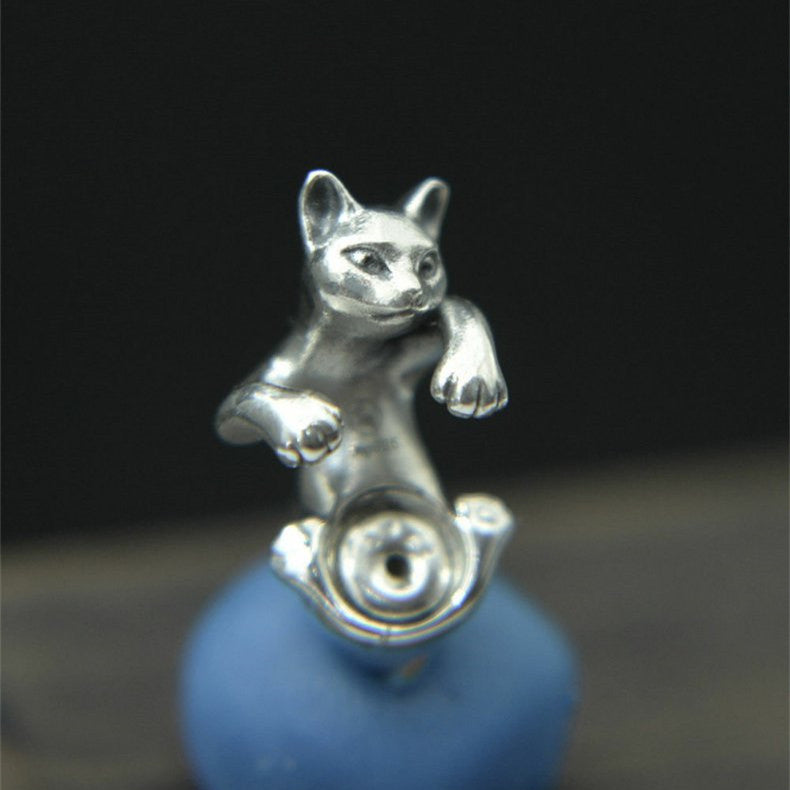 cute cat animal earrings, view 7 - MRSLM