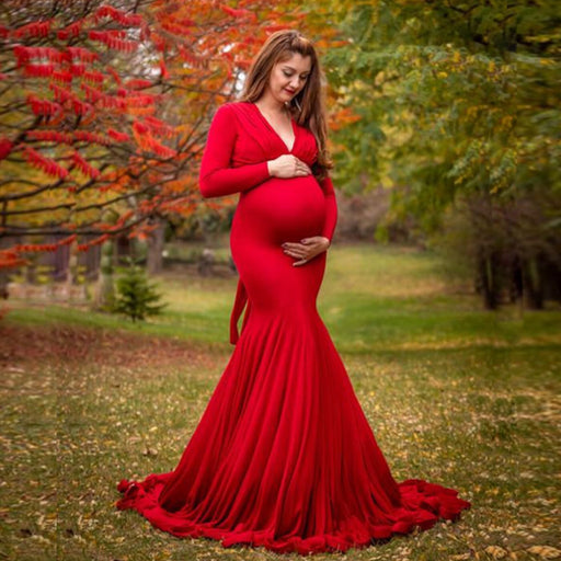 cotton maternity long dress - MRSLM