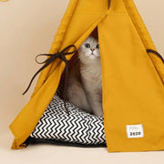 sunset yellow cat tent, view 4 - MRSLM