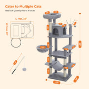 7-level cat tree tower, view 8 - MRSLM