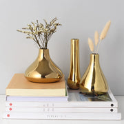 nordic gold ceramic vase, view 5 - MRSLM
