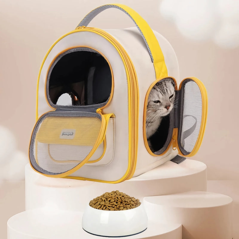 breathable foldable cat backpack, view 8 - MRSLM