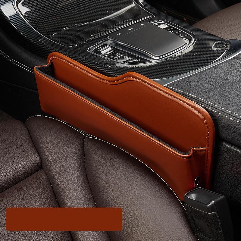 PU leather car seat gap organizer, view 5 - MRSLM