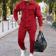 men's slim fit coat and pants set, view 8 - MRSLM