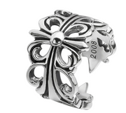 s925 sterling silver cross flower ring, view 3 - MRSLM