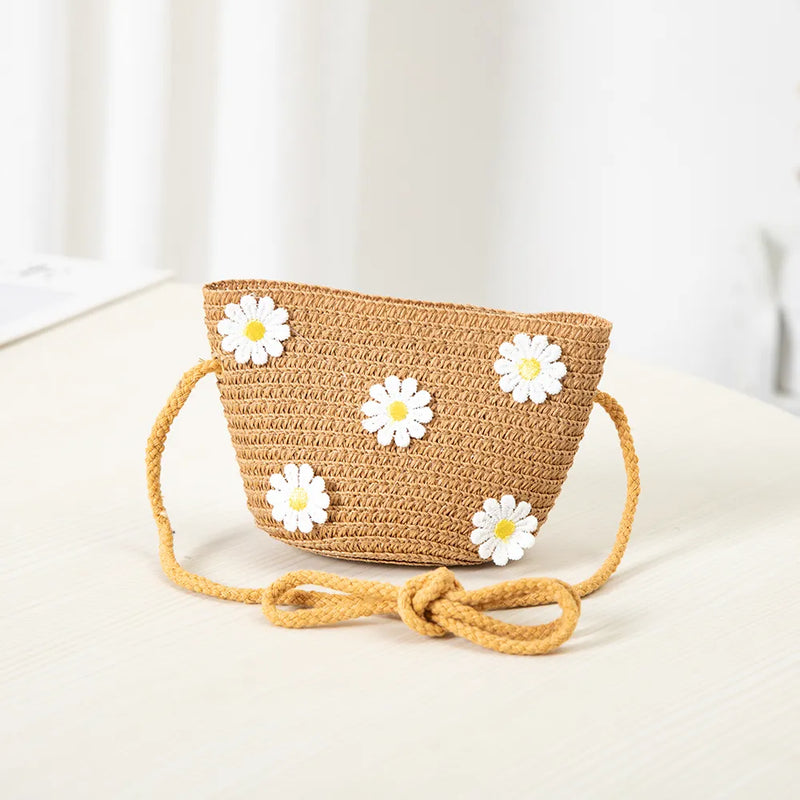 kids daisy sun hat and handbag set, view 4 - MRSLM