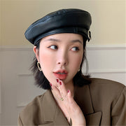 leather beret for women, view 2 - MRSLM