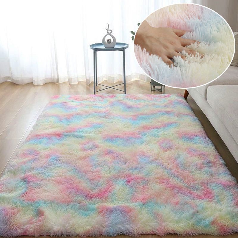 plush gray area rug, view 4 - MRSLM